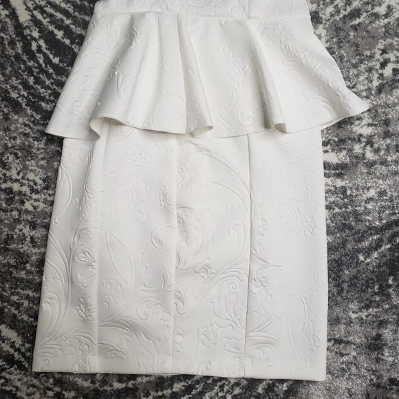 White Flared Waist Dress for Girls - Picture 8 of 15